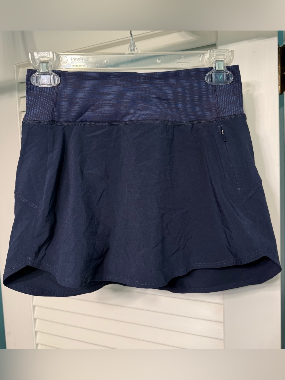 Outdoor Voices Navy Blue Tennis Skirt with Zip Pocket